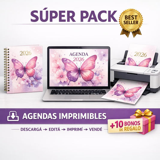Súper Pack de Agendas Imprimibles + 10 REGALOS